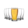 LAV 6 Piece Belek Tulip Pint Beer Glass Set - Clear - 580ml