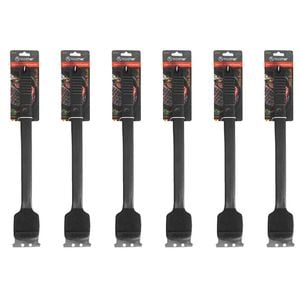 6PK Topchef Stainless Steel Barbeque Wire Brush Cleaning Tool 43cm Black