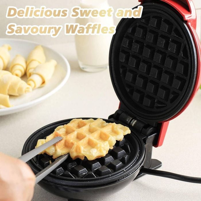 Mini Waffle Maker Iron with Non-Stick Coating Plates - Bunnings Australia