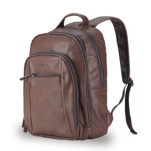 Tosca Vegan Leather Backpack Mens Travel Bag - Chocolate