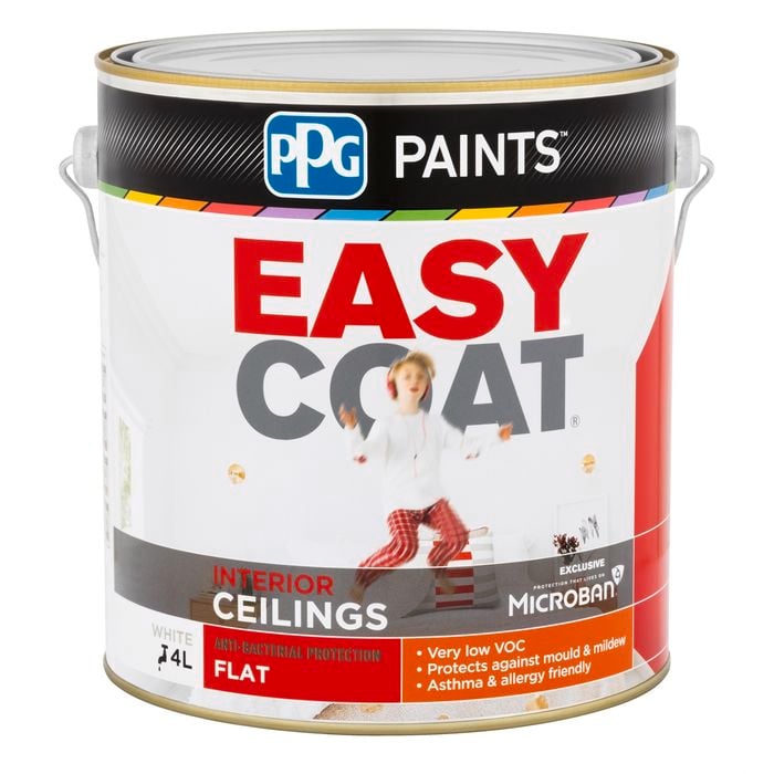 PPG Paints 4L White Easycoat Interior Ceiling Paint - 4L