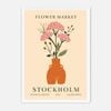 Galrie Scandinavian Botanical Art Print Stockholm Flower Market Decor, White Frame, A0 84 x 119cm (33 x 47inch)