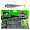 3 Pack of 5 Inch Bite Science Thump Shad Rigged Soft Plastics - UV Purple Pearl