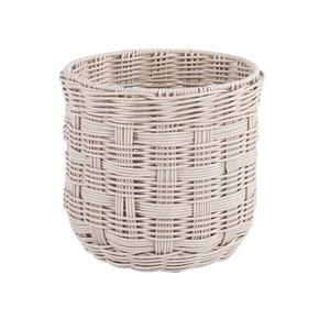 Astin Sinclair 230 x 220mm Ivory Poly Rattan Checked Basket Planter Small