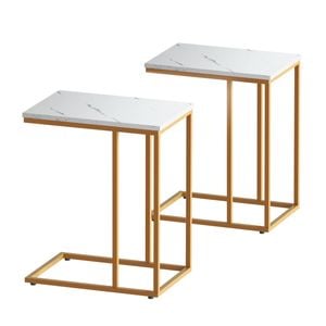 Artiss C Shaped End Table Set of 2 Coffee Table