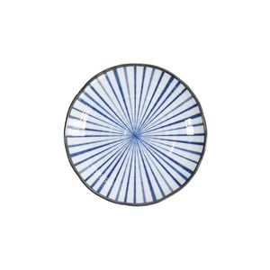 Tokyo Design Natsu Tokusa Plate Blue Stripe Porcelain Microwave Safe 16.5cm