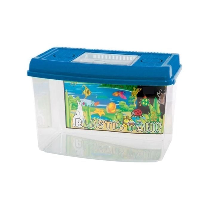 Plastic Fish/Bug/Insect Aquarium Container Extra Large 36cm 12L w/Lid Assorted