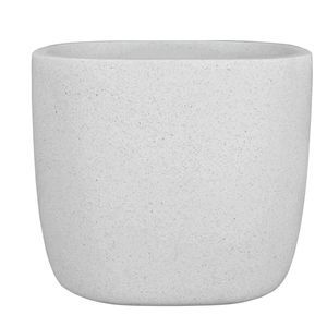 Northcote Pottery 31cm White Precinct Lite Terrazzo Look Square Pot