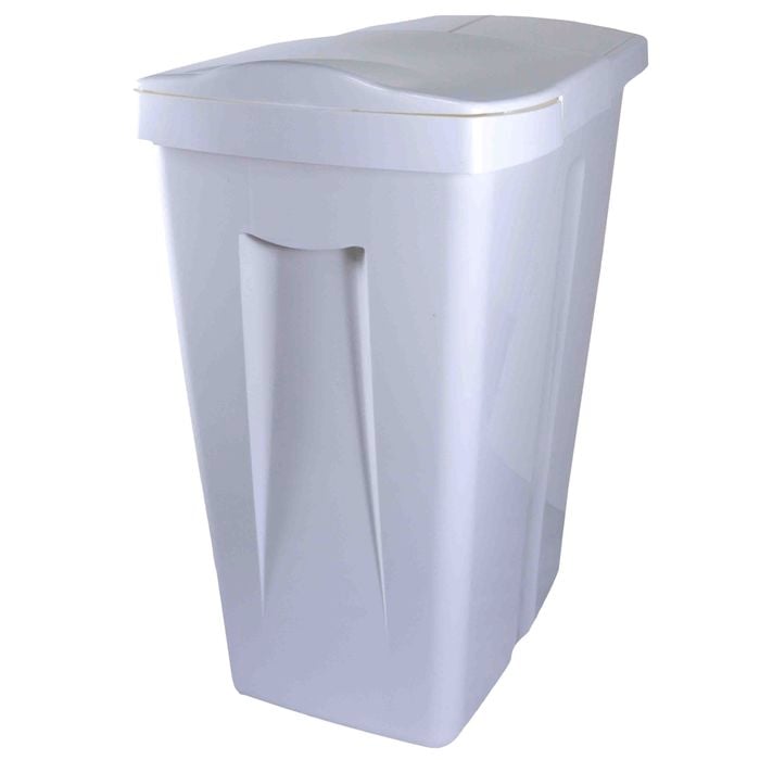 Icon Plastics 35L White Slide Top Tidy Bin