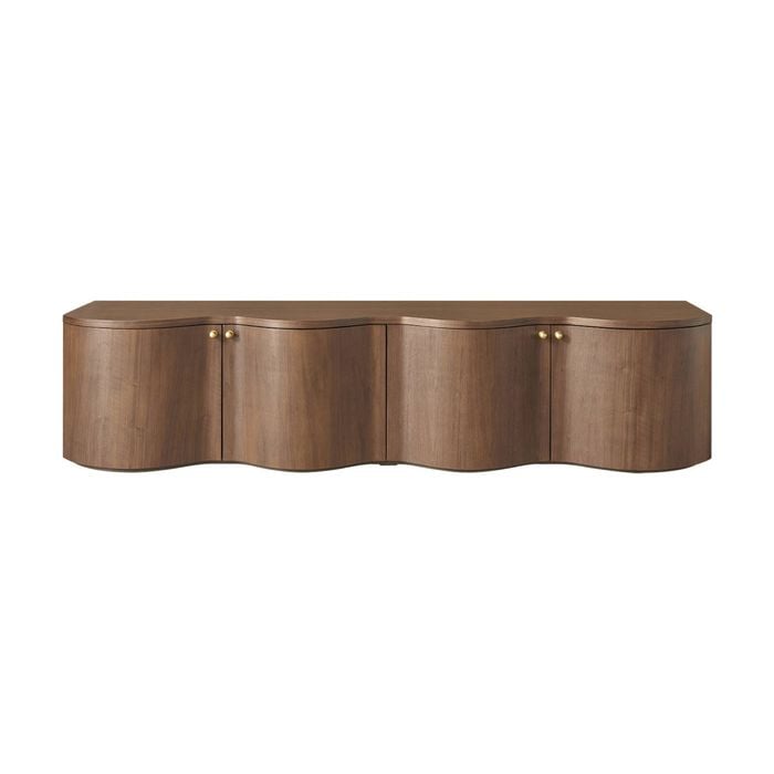 Jaya Wave 215cm 4 Door ETU Enterntainment TV Unit Walnut