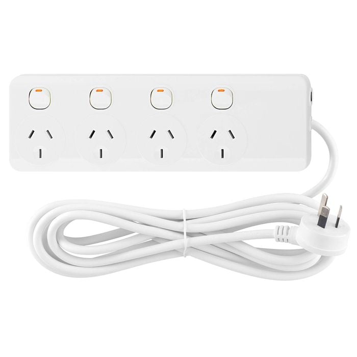 Arlec 4 Outlet Individually Switched Powerboard 