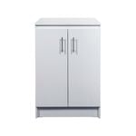 Bedford 884 x 604 x 604mm White 2 Door High Moisture Resistant Cabinet Base