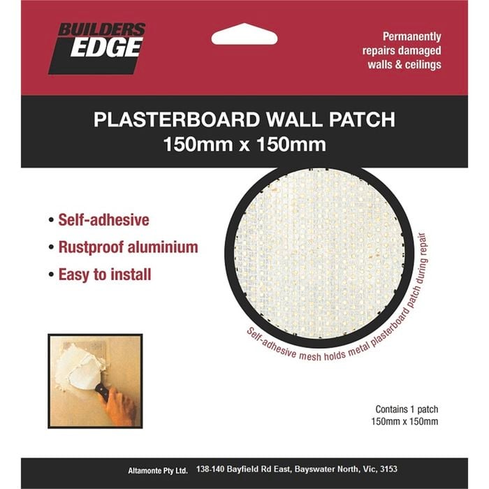 Builders Edge 150 x 150mm Aluminium Plasterboard Hole Patch