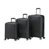 3pc Eminent Kimono Suitcases Set Hard Shell Travel Luggage Graphite