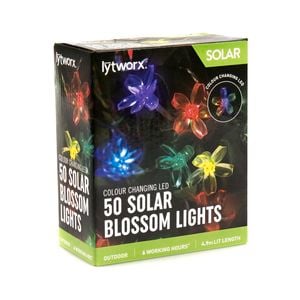 Lytworx 50 Colour Changing LED Solar Blossom Fairy Lights