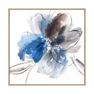 Artey | Flower Power I - Framed Canvas - Natural Frame - 140 x 140cm