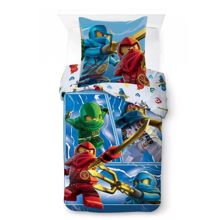 Lego Ninjago Warriors Cotton Quilt Cover Set - Toddler Bed Size
