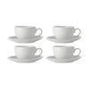 4pk Maxwell & Williams 90 Ml White Basics Coupe Demi Cup & Saucer Set - White