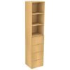 Lugna 2048 x 450 x 380mm Sand Ready to Assemble Robe Insert 2 Shelf 4 Drawer Unit