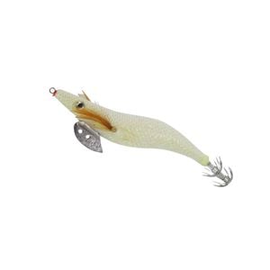 Finesse Rumoika Squid Jig, White Glow, 2.5, 2 Pack