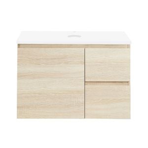 CIBO 750mm Coast Veneer Nordic Wall Hung Bathroom Vanity with Solid Surface Top