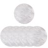 Catzon 6 Pcs Placemats Round Meteor Pvc Hollowed-out-silver
