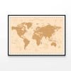 Old Vintage Retro World Map  Print 100% Australian Made 120x90cm  (Poster)