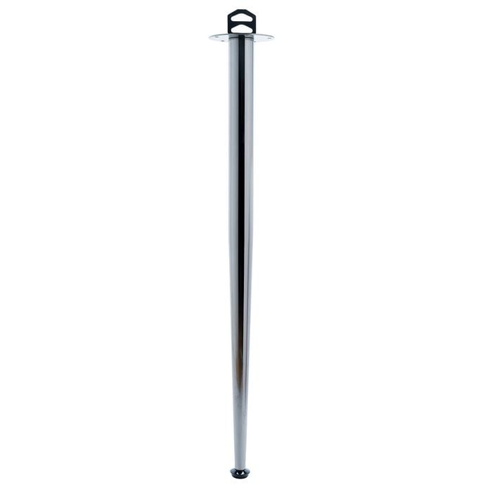 Taskmaster 710 x 40mm Black Nickel Steel Adjustable Tapered Furniture Leg