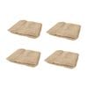Set of 4 100% Cotton Face Washers Perfect Touch 33 x 33cm Beige