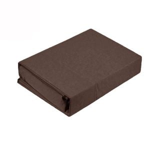 Kingtex 250TC 100% Cotton Percale Sheet Set Chocolate Double