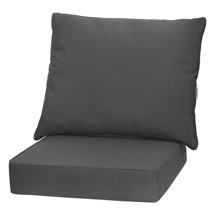 Costway Patio Cushion Set Indoor Outdoor Chair Seat Pads Grey