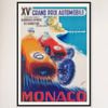 Galrie XV Grand Prix Automobile of Monaco 1957 Vintage Racing Art Poster, Black Frame, A3 30 x 42cm (12 x 16inch)
