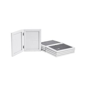 Nicola Spring Double 2 Photo Freestanding Hinged Folding Multi Picture Photo Frame - for 5x7" (13x18cm) Photos  - Pack of 5