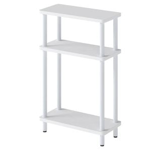 Levede 3 Tier Narrow Bedside Table White