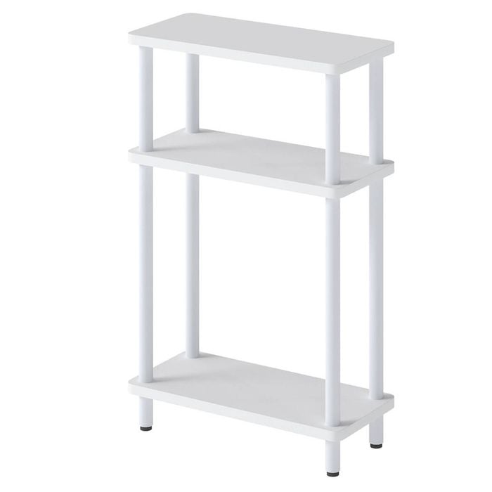 Levede 3 Tier Narrow Bedside Table White