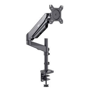 P&P Black Gas Spring Monitor Mount With Full Motion Adjustment And Strong Stable Aluminium Construction