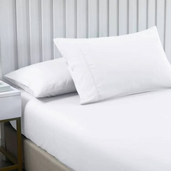 CottonMore A Pair of 100% Bamboo Pillowcases Silk feel - White