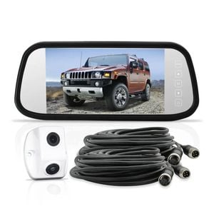 7" Replacement Mirror Ahd Monitor Dual Lens 1080p Reversing Camera 10m Cable