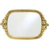 LVD Arabella Resin Mirrored Trinket Display Rectangular Tray 31x20cm Gold