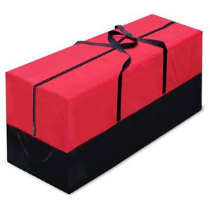 Catzon 122X38X51CM Christmas Storage Bag Waterproof Multipurpose Bag-RedBlack
