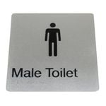 Bradley Braille Male Toilet Sign