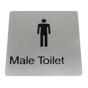 Bradley Braille Male Toilet Sign