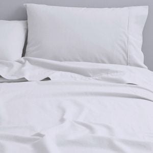 Canningvale Single Cozi Cotton Sheet w/ Pillowcase Set - White