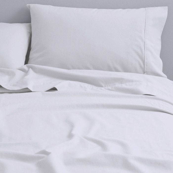Canningvale Single Cozi Cotton Sheet w/ Pillowcase Set - White