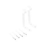 Windoware 100mm White Metal Single Curtain Unstayed Bracket - 2 Pack
