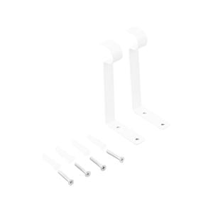 Windoware 100mm White Metal Single Curtain Unstayed Bracket - 2 Pack