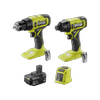 Ryobi 18V ONE+ Hammer Drill & Impact Driver Kit