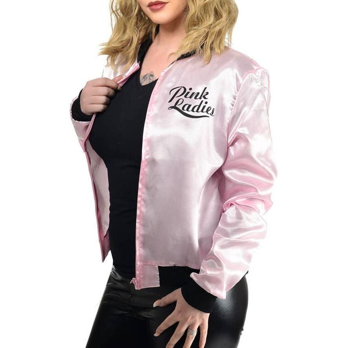 1950s Pink Ladies Womens Satin Costume Jacket - Standard