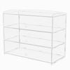 Provecta 3-Tier Large Acrylic Bakery Display Case with Lid - Clear Countertop Stand