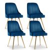 4x Dining Chairs Blue